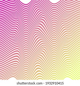 ABSTRACTO COLORIDO DE FONDO DE PATRÓN DE LA LÍNEA DE ONDA GRADIENTE. DISEÑO DE TAPA 