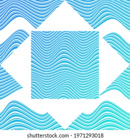 ABSTRACT COLORFUL GRADIENT WAVY LINE PATTERN BACKGROUND. COVER DESIGN 