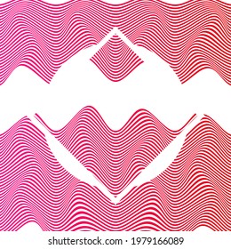 ABSTRACT COLORFUL GRADIENT WAVY LINE PATTERN BACKGROUND. COVER DESIGN 