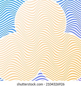 ABSTRACT COLORFUL GRADIENT WAVY LINE PATTERN BACKGROUND. COVER DESIGN 