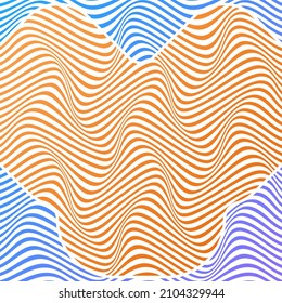 ABSTRACTO COLORIDO DE FONDO DE PATRÓN DE LA LÍNEA DE ONDA GRADIENTE. DISEÑO DE TAPA 