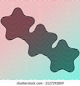 ABSTRACTO COLORIDO DE FONDO DE PATRÓN DE LA LÍNEA DE ONDA GRADIENTE. DISEÑO DE TAPA 