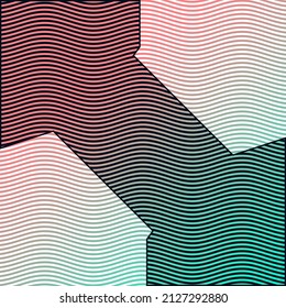 ABSTRACT COLORFUL GRADIENT WAVY LINE PATTERN BACKGROUND. COVER DESIGN 