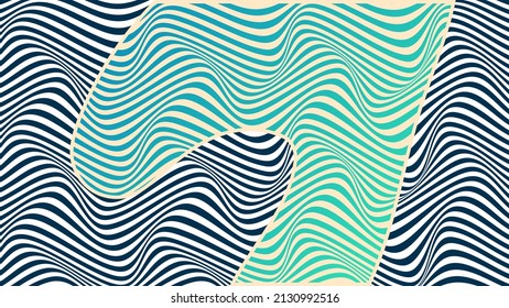 ABSTRACT COLORFUL GRADIENT WAVY LINE PATTERN BACKGROUND. COVER DESIGN 