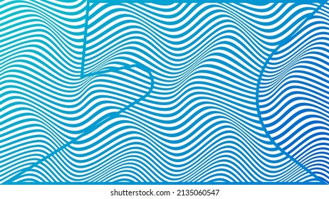 ABSTRACT COLORFUL GRADIENT WAVY LINE PATTERN BACKGROUND. COVER DESIGN 