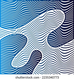 ABSTRACT COLORFUL GRADIENT WAVY LINE PATTERN BACKGROUND. COVER DESIGN 