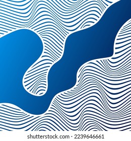 ABSTRACT COLORFUL GRADIENT WAVY LINE PATTERN BACKGROUND. COVER DESIGN 