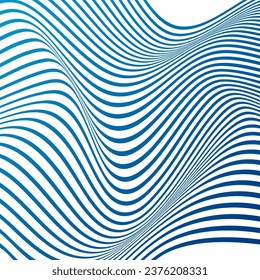 ABSTRACTAMENTE COLORIDO PATRÓN DE LA LÍNEA DE ONDA GRADIENTE DE COLOR AZUL GRADIENTE DE FONDO. DISEÑO DE TAPA 