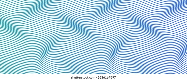 ABSTRACT COLORFUL GRADIENT WAVY LINE PATTERN BACKGROUND. COVER DESIGN VECTOR EPS 10