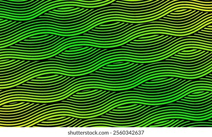 abstract Colorful Gradient Wavy Lines Background with Vibrant Neon Colors. Vibrant wavy lines with a gradient of neon colors create a dynamic, abstract design.Perfect for artistic or futuristic themes