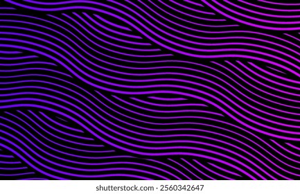abstract Colorful Gradient Wavy Lines Background with Vibrant Neon Colors. Vibrant wavy lines with a gradient of neon colors create a dynamic, abstract design.Perfect for artistic or futuristic themes