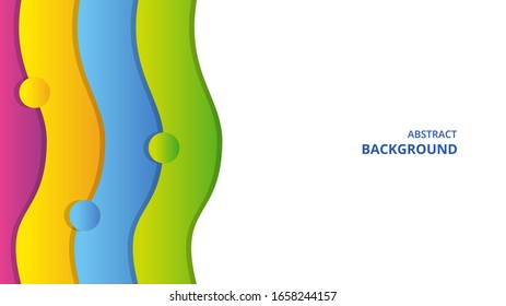 abstract colorful gradient wavy shape background