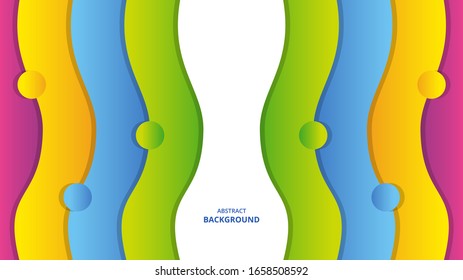 abstract colorful gradient wavy shape background