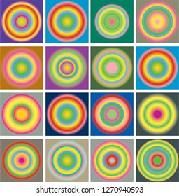 abstract colorful gradients with circles pattern background. vector illustration