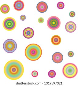 Abstract colorful gradients with circles pattern background. 