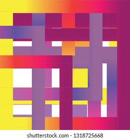 Abstract colorful gradients with squares shapes pattern background