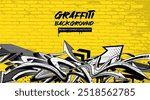 Abstract colorful graffiti art background. Decorative vector arrows in graffiti styles
