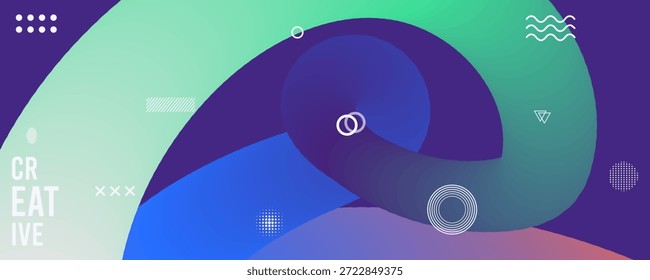 Abstractas Diseño gráfico colorido con Formas creativas y patrones