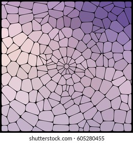 Abstract colorful gray, violet, beige  mosaic pattern.  Abstract background consisting of elements of different shapes arranged in a mosaic style. Vector illustration.