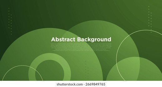 Abstractas fondo verde colorido con diseño de patrón de Formas circulares. Concepto de Anuncio elegante. Vector Eps10