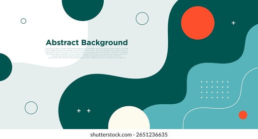 Abstract colorful green banner background. Wave fluid shapes pattern on white color geometric background. Eps10 vector
