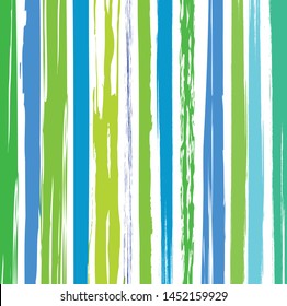 Abstract colorful green and blue paint brush and strokes, stripes pattern background. colorful green and blue nice brush strokes and hand drawn with vertical lines pattern background