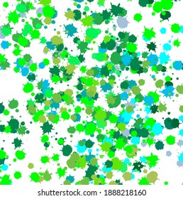 Abstract colorful green and blue sky paint brush and flick colours pattern background. nice green watercolor paint splash colors texture background.