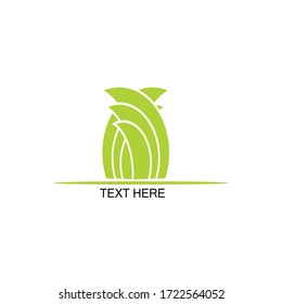 Abstract colorful green color symbol design