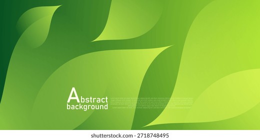 Abstract colorful green leaf background. Natural color shapes concept pattern element background design. Simple and elegant banner. Eps10 vector