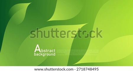 Abstract colorful green leaf background. Natural color shapes concept pattern element background design. Simple and elegant banner. Eps10 vector