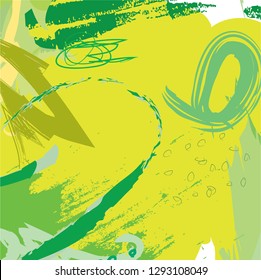 abstract colorful green paint brush and scribble lines background. creative colourful green nice brush strokes and hand drawn for your design. modern beautiful grung pattern. vector illustration 