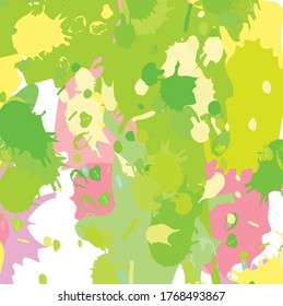 Abstract colorful green and pink paint brush and strokes, splash colour pattern background. creative nice hand drawn and flick colour  for your design.