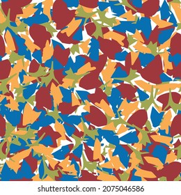 Abstract colorful green, red, blue and yellow texture pattern. Background for fabric, textile, cloth, wrapping design.
