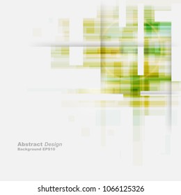 Abstract Colorful Green Various Rectangle overlap Background Design. Geometric Style concept.