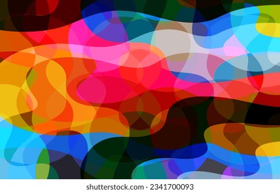 Abstract Colorful Groovy background design