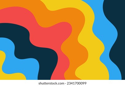 Abstract Colorful Groovy background design