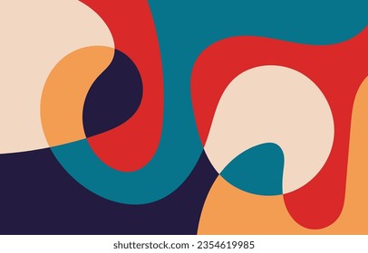 Abstract Colorful Groovy background design