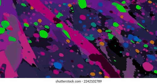 Abstract colorful grunge background. Bright paint splatter backdrop. Modern illustration in trendy style. Vector EPS 10