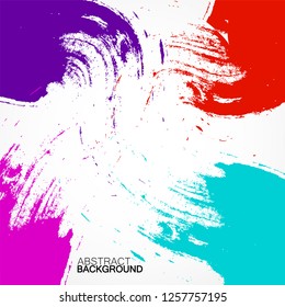 Abstract colorful grunge background. Brush stroke and texture. Grunge brush. Vector design