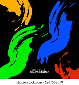 Abstract colorful grunge background. Brush stroke and texture. Grunge brush. Vector design