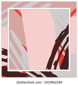 Abstract colorful grunge background. Contemporary modern art for silk scarf, hijab shawl design. Digital brushstrokes, painted texture for textile fabric, paper print. Fashion illustration