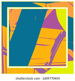 Abstract colorful grunge background. Contemporary modern art for silk scarf, hijab shawl design. Digital brushstrokes, painted texture for textile fabric, paper print. Fashion illustration