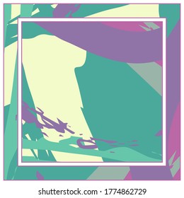Abstract colorful grunge background. Contemporary modern art for silk scarf, hijab shawl design. Digital brushstrokes, painted texture for textile fabric, paper print. Fashion illustration