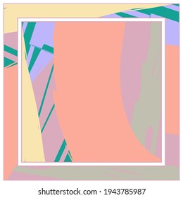 Abstract colorful grunge background. Contemporary modern art for silk scarf, hijab shawl design. Digital brushstrokes, painted texture for textile fabric, paper print. Fashion illustration