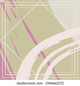 Abstract colorful grunge background. Contemporary modern art for silk scarf, hijab shawl design. Digital brushstrokes, painted texture for textile fabric, paper print. Fashion illustration