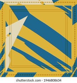 Abstract colorful grunge background. Contemporary modern art for silk scarf, hijab shawl design. Digital brushstrokes, painted texture for textile fabric, paper print. Fashion illustration