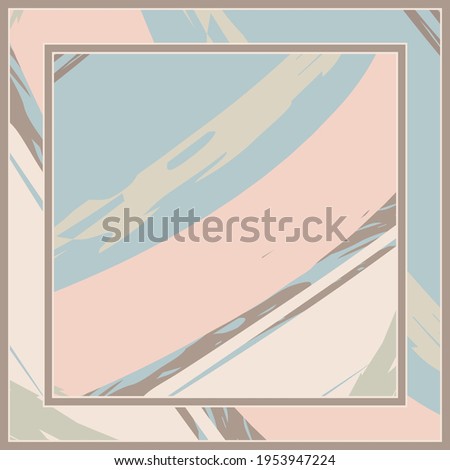 Abstract colorful grunge background. Contemporary modern art for silk scarf, hijab shawl design. Digital brushstrokes, painted texture for textile fabric, paper print. Fashion illustration
