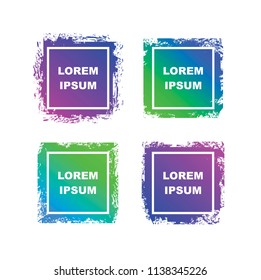 Abstract Colorful Grunge Background Vector Set