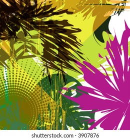 abstract colorful grunge background - vector -