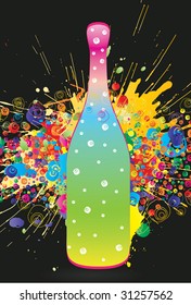 Abstract colorful (grunge banner) background for your business artwork